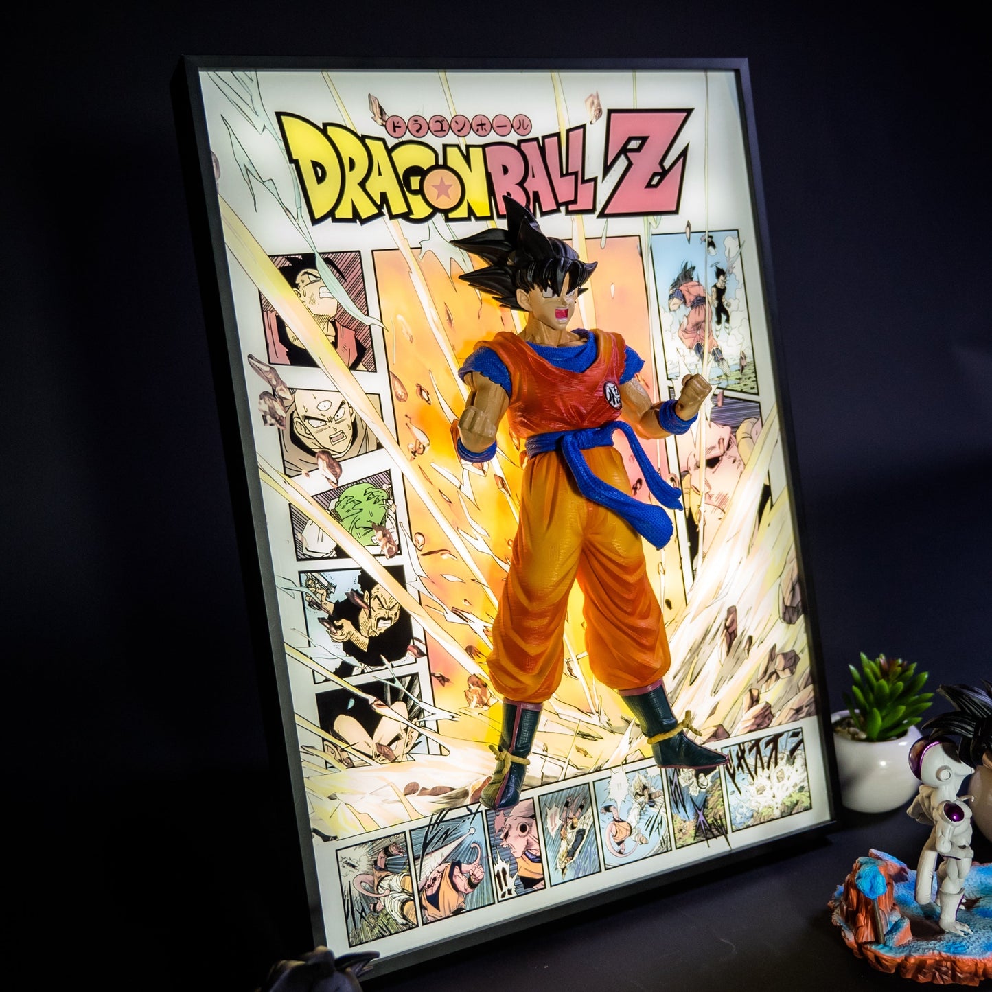 Goku 3D Anime Light Art Sculpture